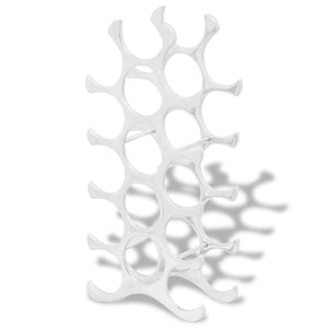 vidaXL 15-Bottle Wine Rack Silver Aluminium