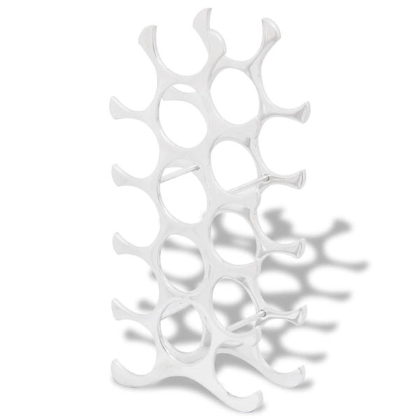 vidaXL 15-Bottle Wine Rack Silver Aluminium
