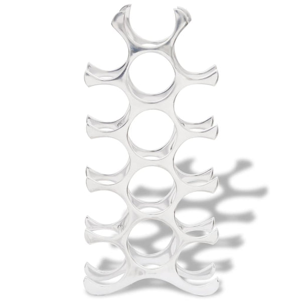 vidaXL 15-Bottle Wine Rack Silver Aluminium