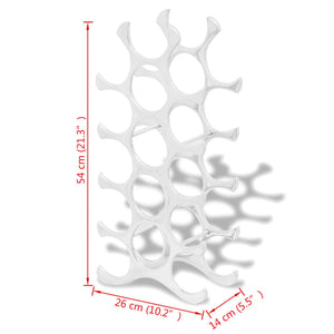vidaXL 15-Bottle Wine Rack Silver Aluminium