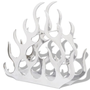vidaXL Wine Rack for 11 Bottles Silver Aluminium