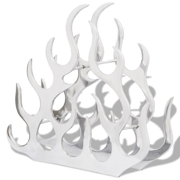vidaXL Wine Rack for 11 Bottles Silver Aluminium