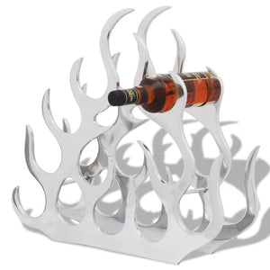 vidaXL Wine Rack for 11 Bottles Silver Aluminium