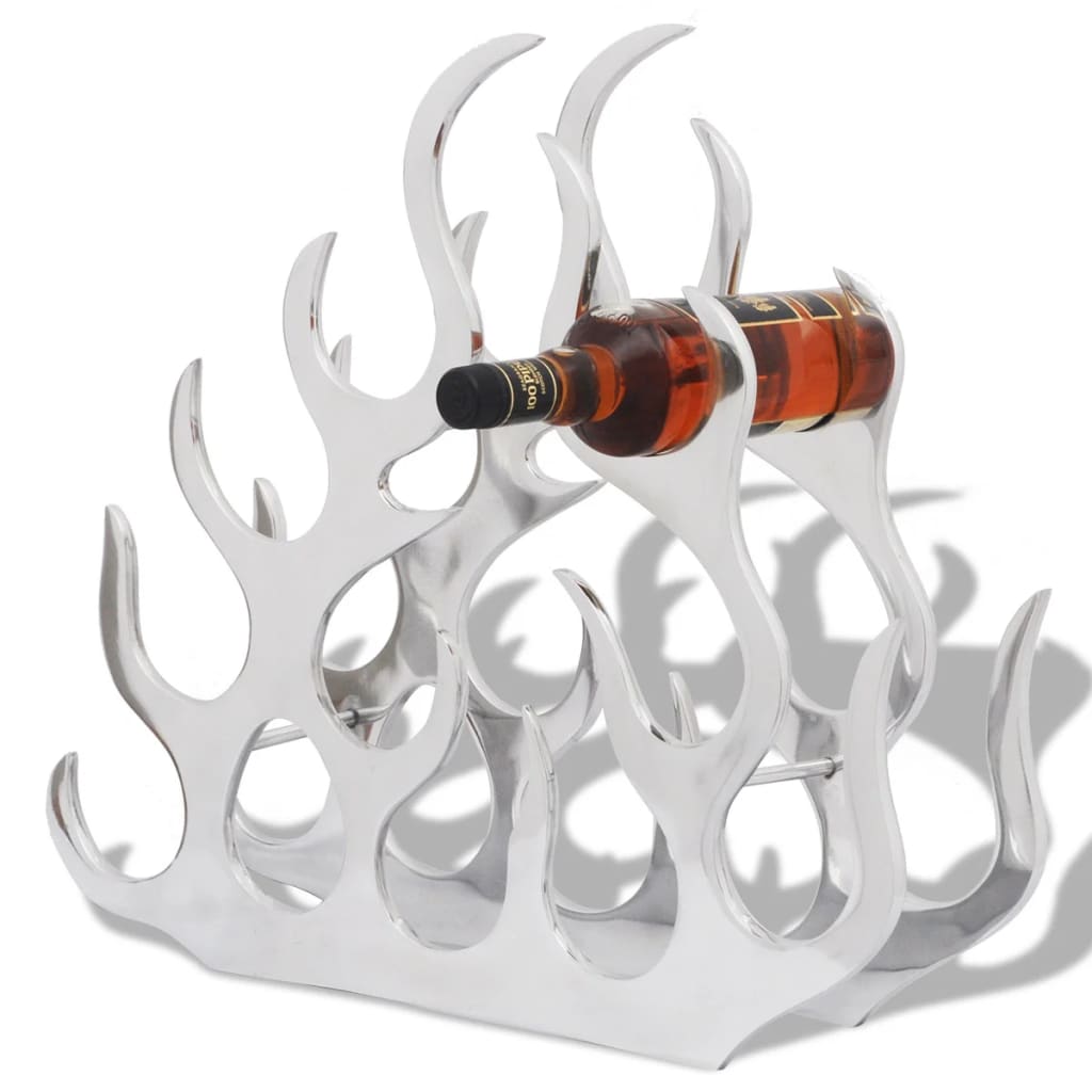 vidaXL Wine Rack for 11 Bottles Silver Aluminium