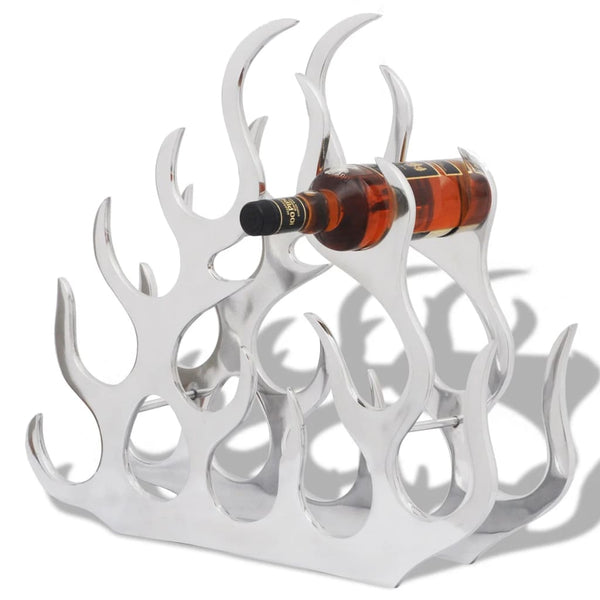 vidaXL Wine Rack for 11 Bottles Silver Aluminium