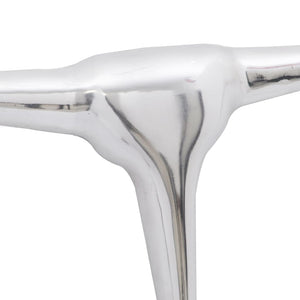 Wall Mounted Aluminum Bull Head Decoration Silver 72 cm