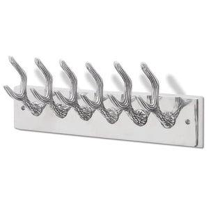Aluminum Coat Hooks Coat Rack Hat/Tie Hanger Silver