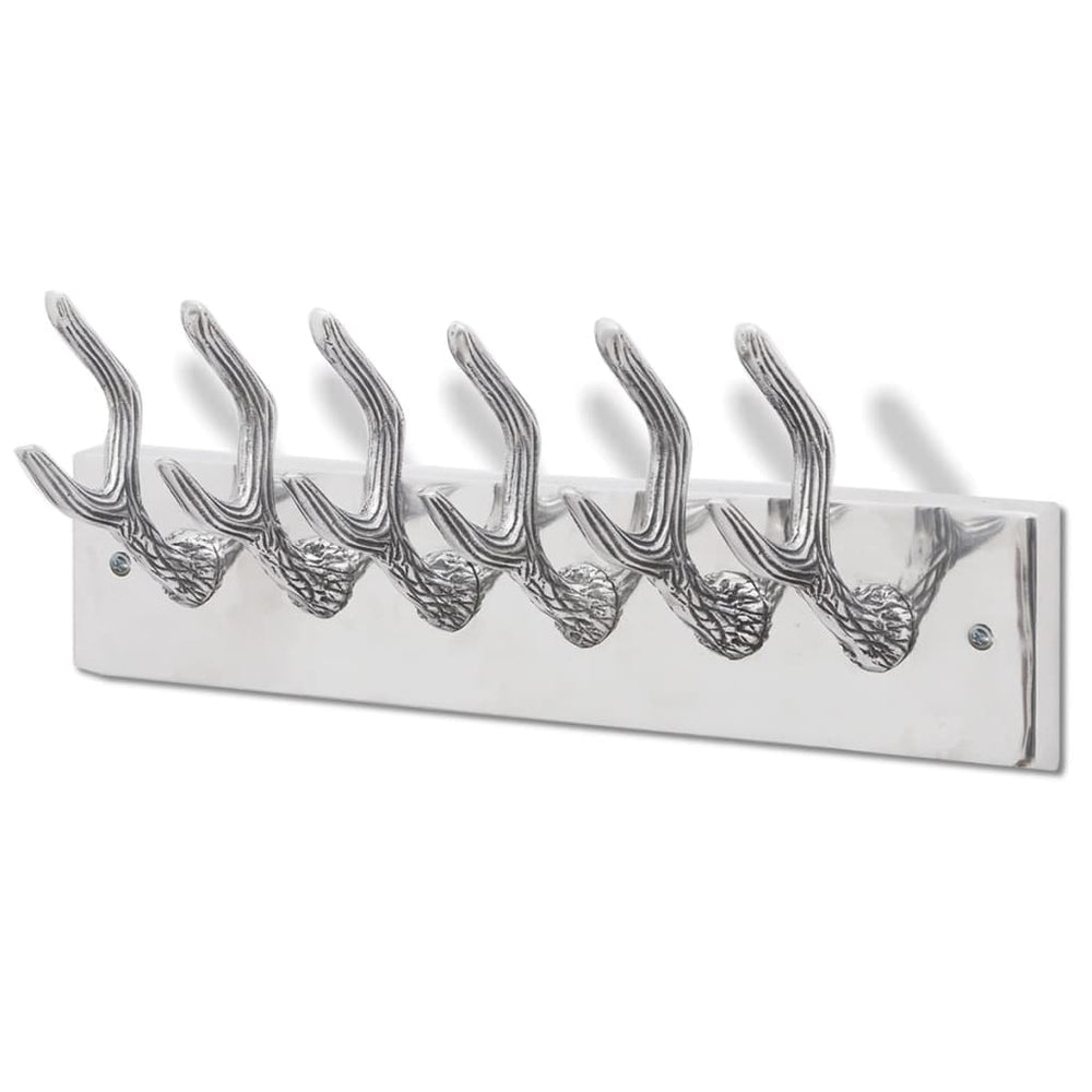 Aluminum Coat Hooks Coat Rack Hat/Tie Hanger Silver