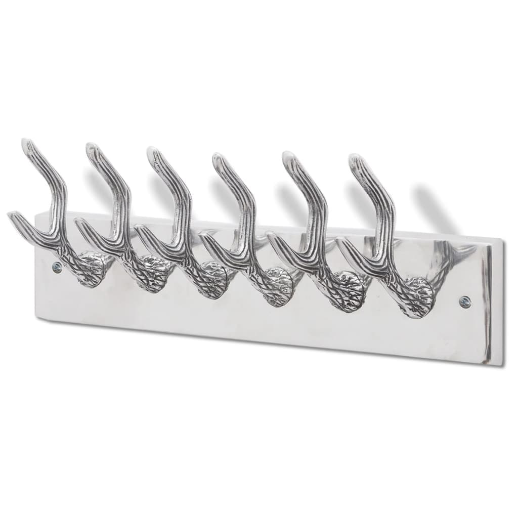 Aluminum Coat Hooks Coat Rack Hat/Tie Hanger Silver