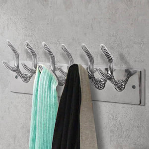 Aluminum Coat Hooks Coat Rack Hat/Tie Hanger Silver