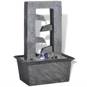 vidaXL Indoor Fountain with LED Light Polyresin