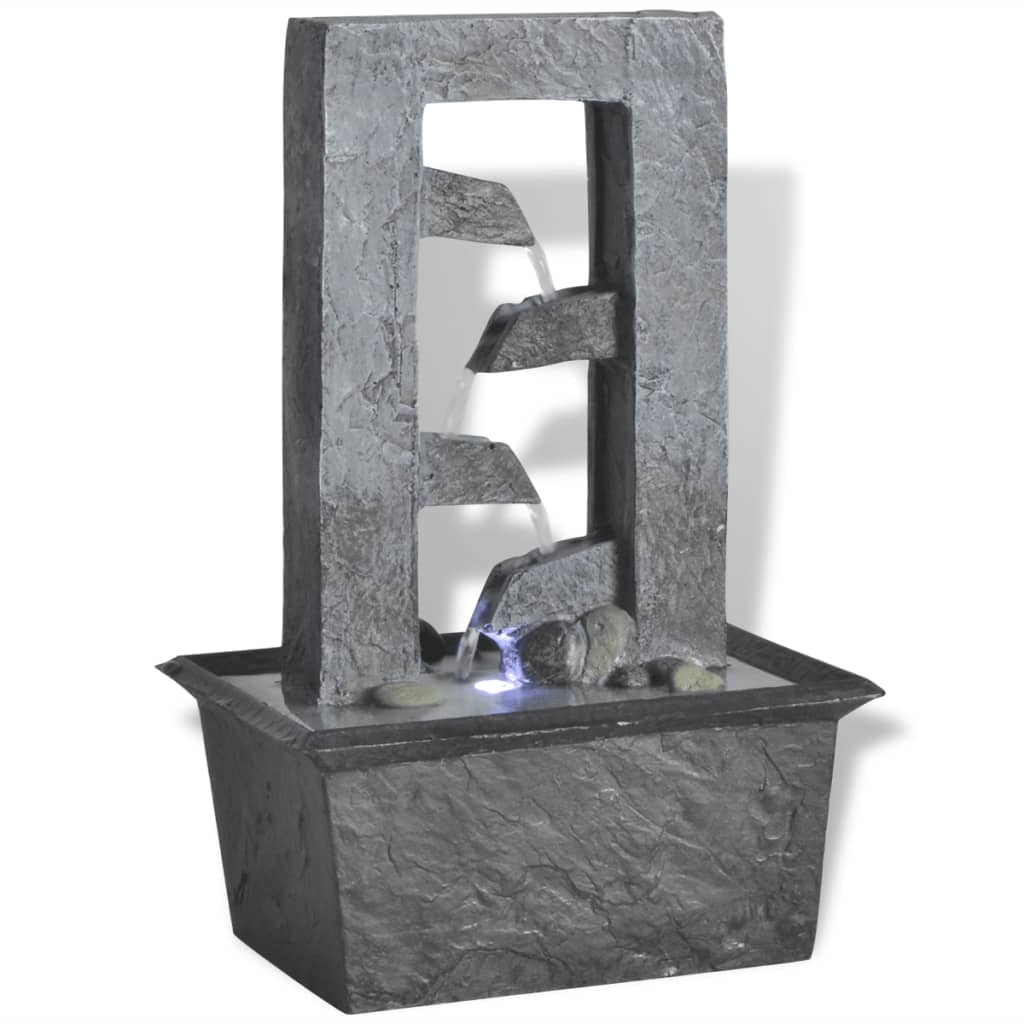 vidaXL Indoor Fountain with LED Light Polyresin