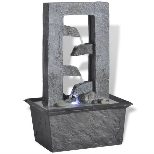 vidaXL Indoor Fountain with LED Light Polyresin