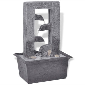 vidaXL Indoor Fountain with LED Light Polyresin