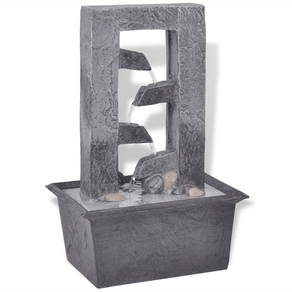 vidaXL Indoor Fountain with LED Light Polyresin