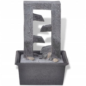 vidaXL Indoor Fountain with LED Light Polyresin