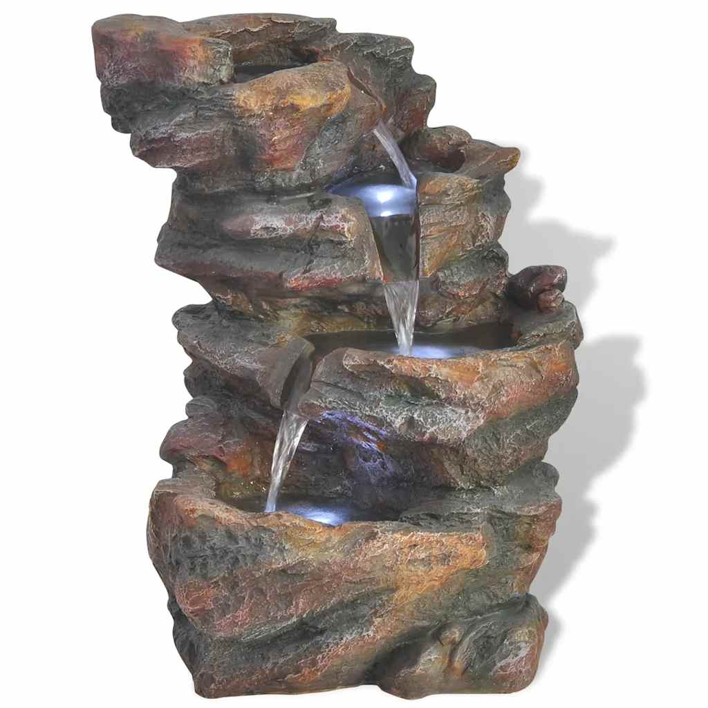 vidaXL Indoor Fountain with LED Light Polyresin