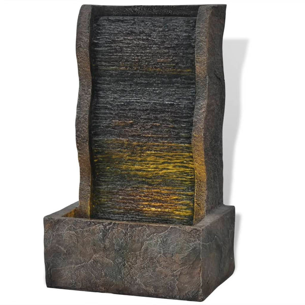 vidaXL Indoor Fountain with LED Light Polyresin