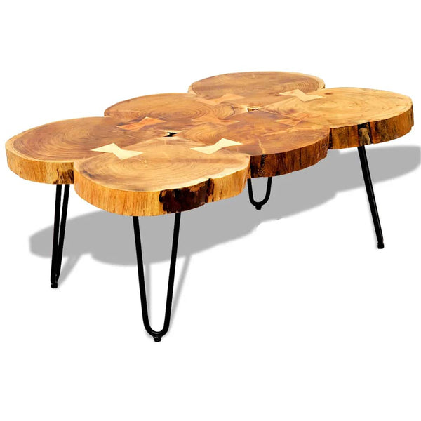 vidaXL Coffee Table 35 cm 6 Slices Solid Acacia Wood