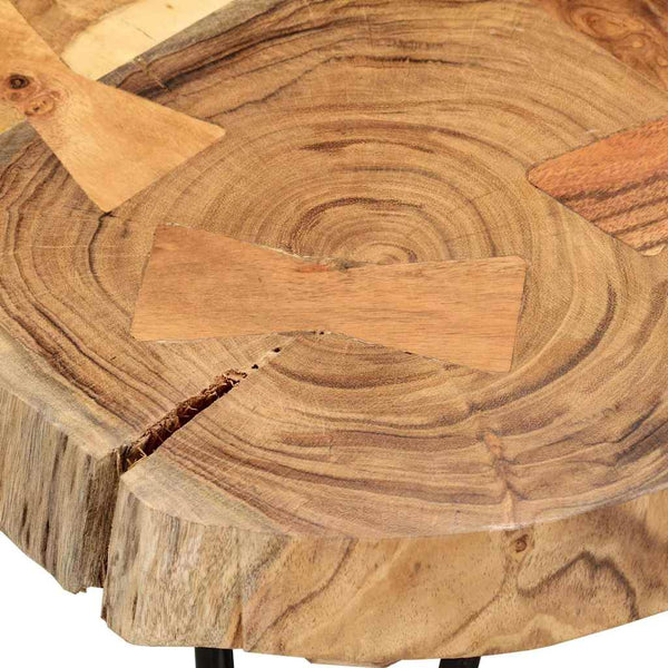 vidaXL Coffee Table 35 cm 6 Slices Solid Acacia Wood