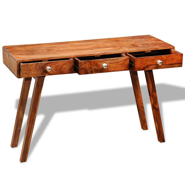 vidaXL Console Table with 3 Drawers 76 cm Solid Acacia Wood