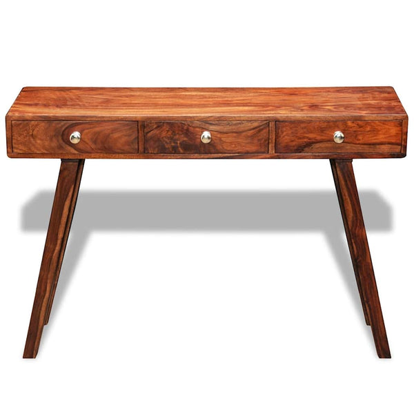 vidaXL Console Table with 3 Drawers 76 cm Solid Acacia Wood