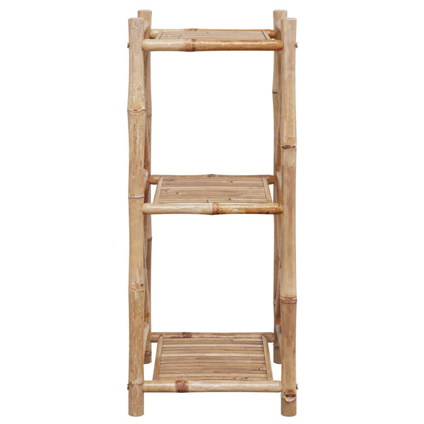 vidaXL Corner Shelf with 3 Tiers Square Bamboo