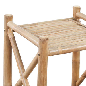 vidaXL Corner Shelf with 3 Tiers Square Bamboo