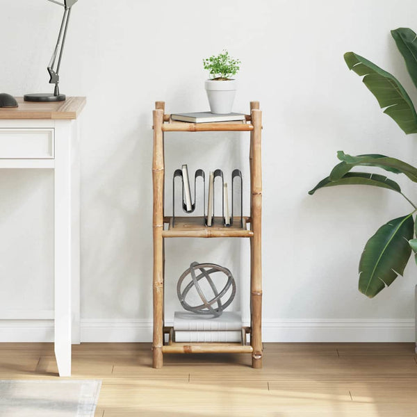 vidaXL Corner Shelf with 3 Tiers Square Bamboo