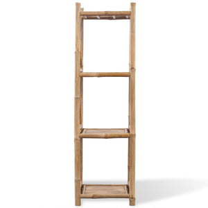 vidaXL Square 4-Tier Shelf Unit Bamboo