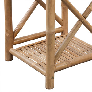 vidaXL Square 4-Tier Shelf Unit Bamboo