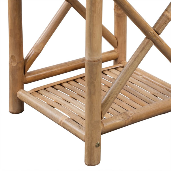 vidaXL Square 4-Tier Shelf Unit Bamboo