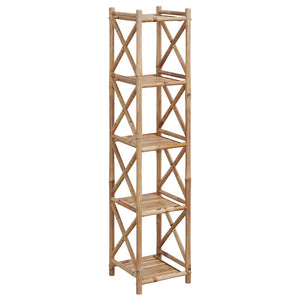 vidaXL 5-Tier Square Bamboo Shelf Unit