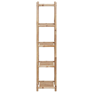 vidaXL 5-Tier Square Bamboo Shelf Unit