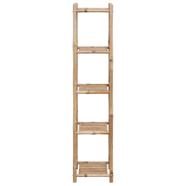 vidaXL 5-Tier Square Bamboo Shelf Unit