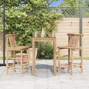 vidaXL Bar Stools 2 pcs Bamboo
