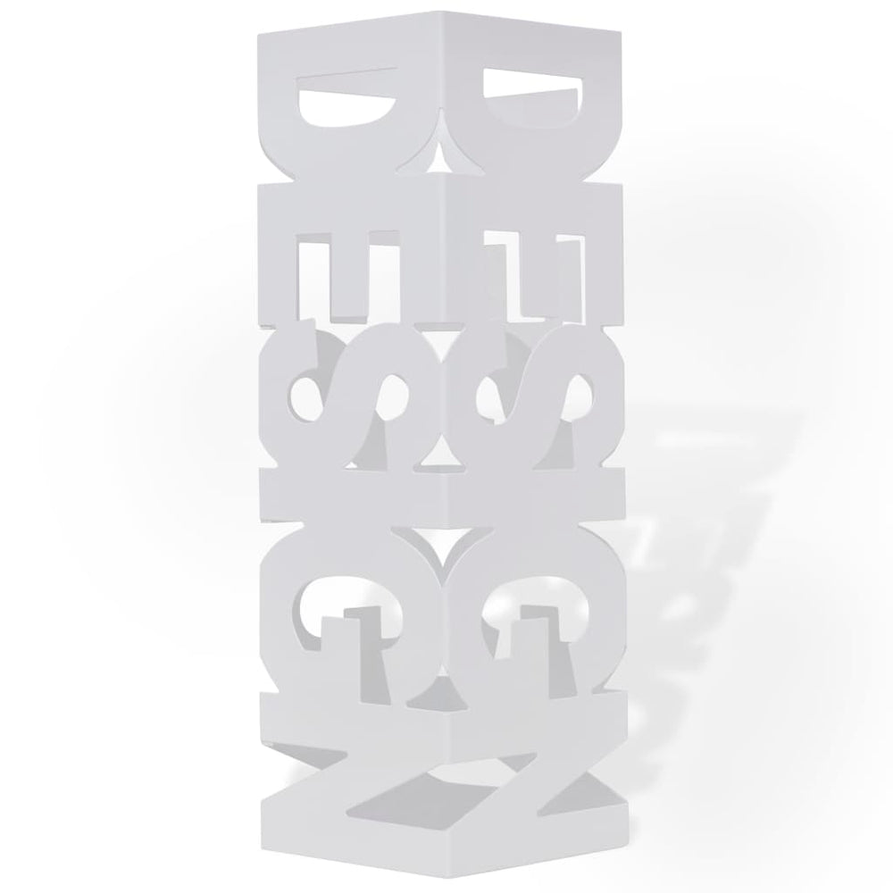 Umbrella Holder Umbrella Stand Walking Sticks Steel White Square 48.5 cm