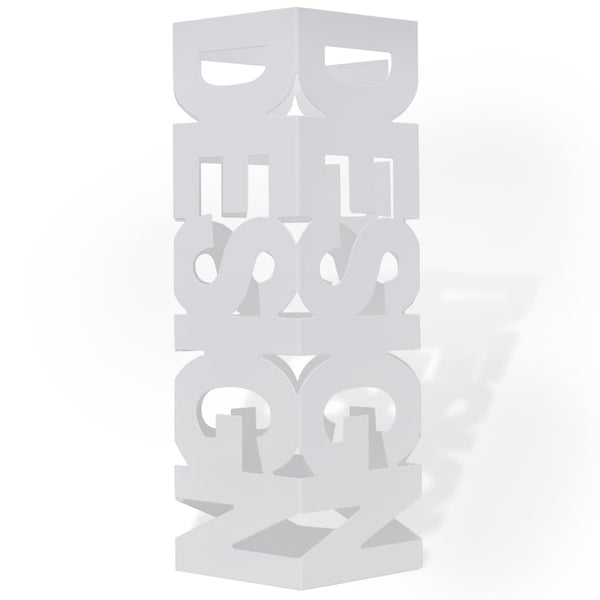 Umbrella Holder Umbrella Stand Walking Sticks Steel White Square 48.5 cm