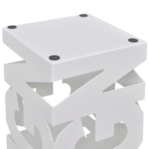 Umbrella Holder Umbrella Stand Walking Sticks Steel White Square 48.5 cm