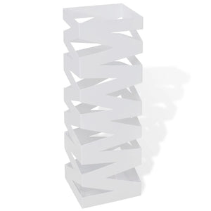 Umbrella Holder Umbrella Stand Walking Stick Holder Steel White Square 48.5 cm