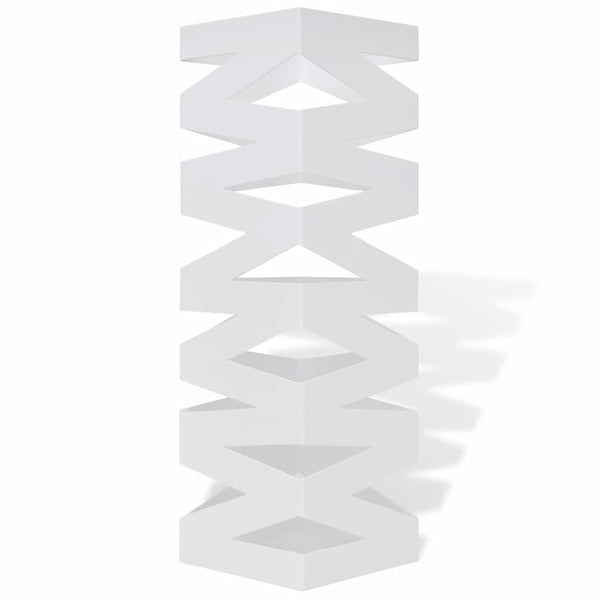Umbrella Holder Umbrella Stand Walking Stick Holder Steel White Square 48.5 cm
