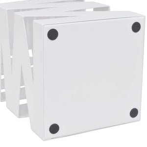 Umbrella Holder Umbrella Stand Walking Stick Holder Steel White Square 48.5 cm