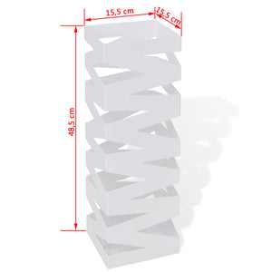 Umbrella Holder Umbrella Stand Walking Stick Holder Steel White Square 48.5 cm