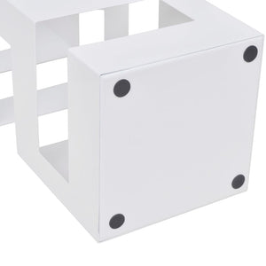 Umbrella Stand Umbrella Holder Walking Stick Steel Square White 48.5 cm