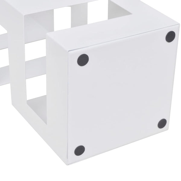 Umbrella Stand Umbrella Holder Walking Stick Steel Square White 48.5 cm