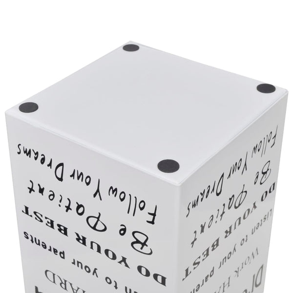 Umbrella Holder Umbrella Stand Walking Stick Holder Steel Square White 48.5 cm