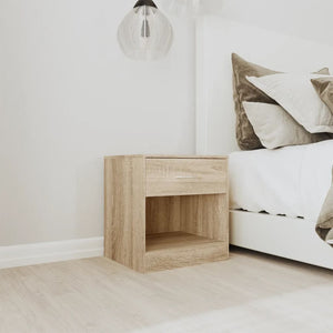 vidaXL Nightstands 2 pcs with Drawer Oak-Colored