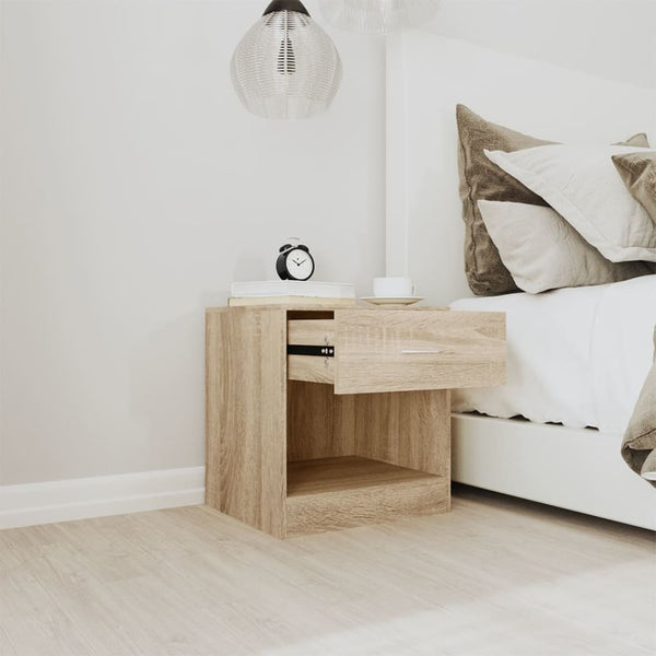 vidaXL Nightstands 2 pcs with Drawer Oak-Colored