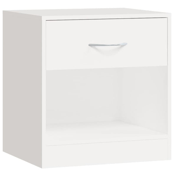vidaXL Nightstands 2 pcs. with Drawer White