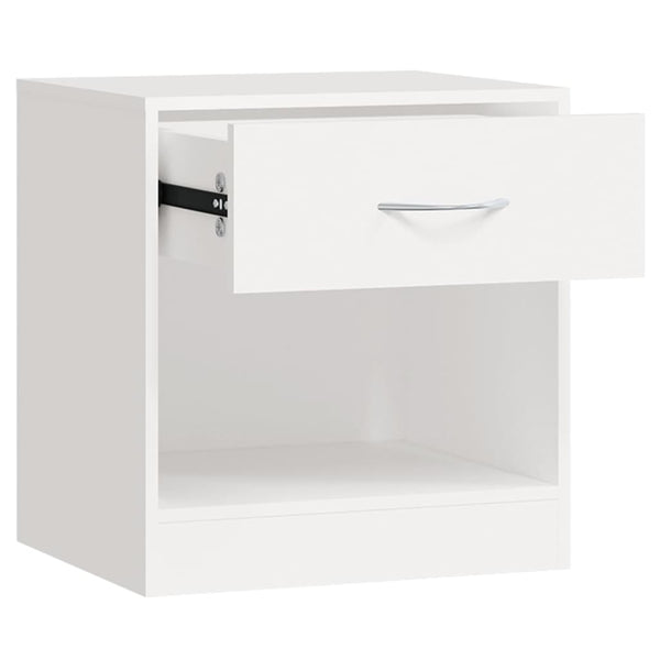 vidaXL Nightstands 2 pcs. with Drawer White